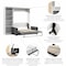 Bestar Bestar Pur Full Murphy Bed with Sofa and Shelving Unit (90W) in White 26798-000017 - alternate 2